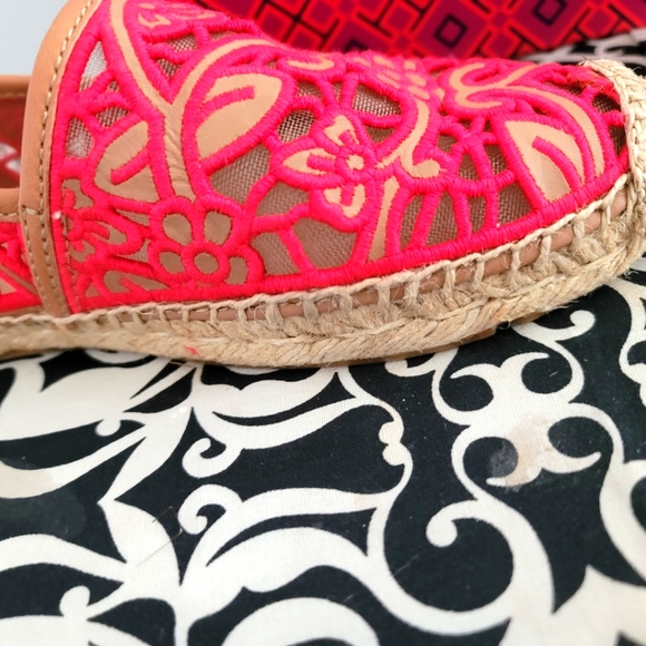 Tory burch espadrilles lucia lace with cream under layer and mesh - Picture 6 of 7